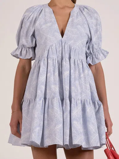 Elan Audrey Mini Dress In Blue In Multi