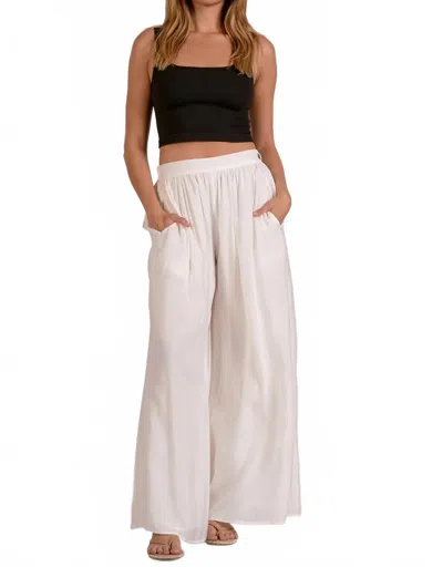 Elan Aurora Wide Leg Pants In White
