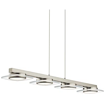 Elan Azenda 33 1/2" Modern Nickel Led Kitchen Island Light Chandelier