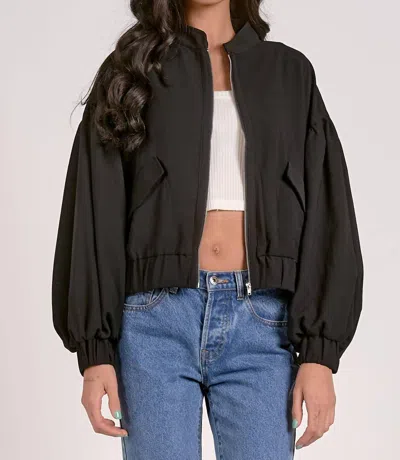 Elan Balloon Jacket In Black