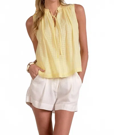 Elan Beach Picnic Flowy Sleeveless Top In Yellow In Multi