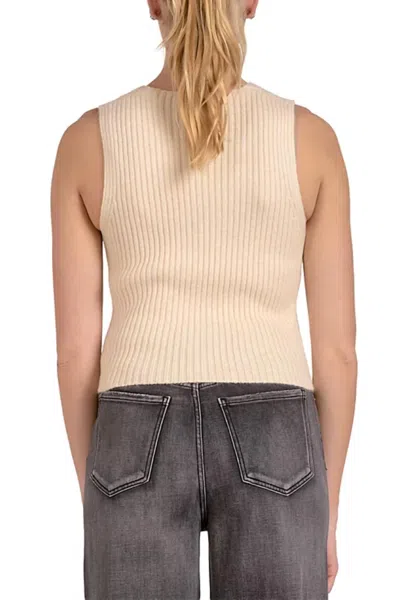 Elan Bella Sweater Vest In Beige In Neutral