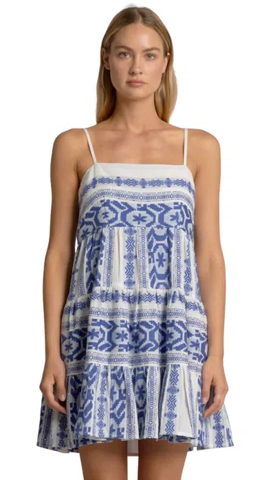 Elan Santorini Breeze Mini Dress In Natural Blue