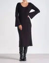 Elan Camryn Sweater Dress In Dark Brown In Brown