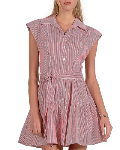 Elan Cap Sleeve Tiered Dress In Pink