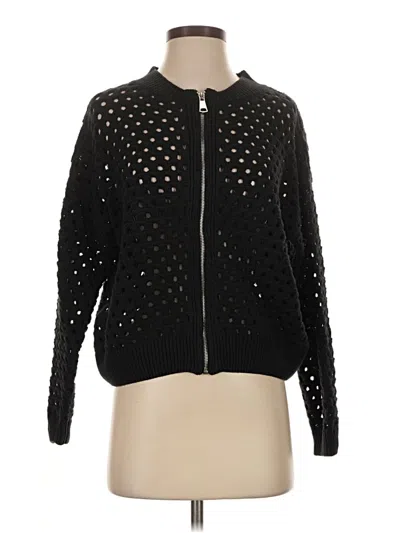 Pre-owned Elan Cardigan Sweater In Black