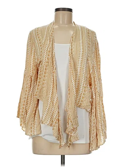 Pre-owned Elan Cardigan Sweater In Gold