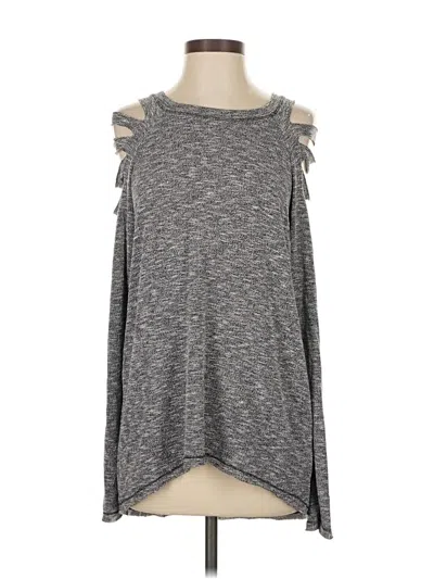 Pre-owned Elan Cardigan Sweater In Gray