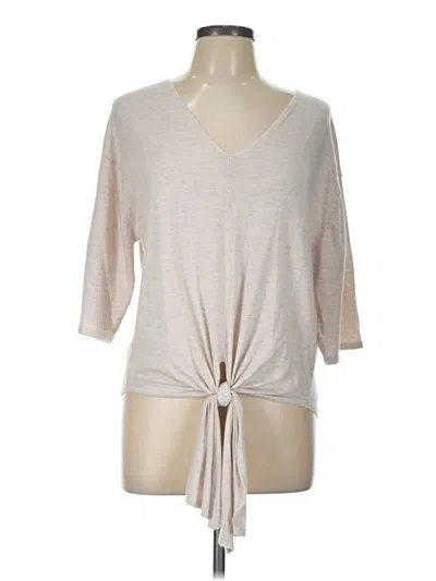 Pre-owned Elan Cardigan Sweater In Tan