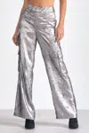Elan Cargo Pant In Silver In Silver