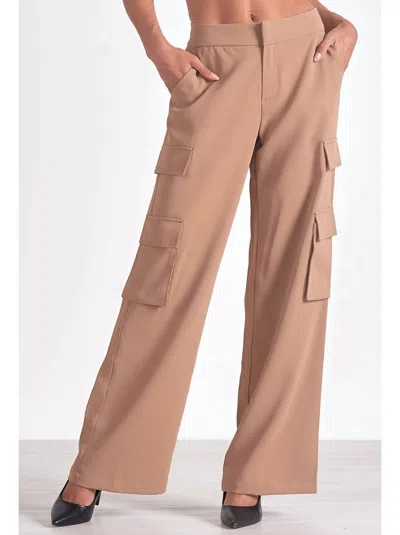 Elan Cargo Pants In Tan In Brown