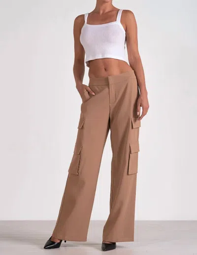 Elan Cargo Pants In Tan In Multi