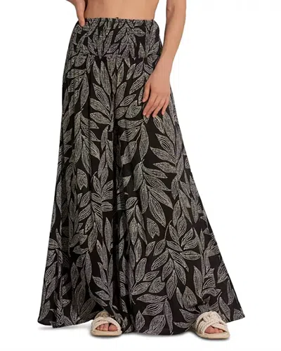 Elan Cartagena Print Palazzo Pants In Black