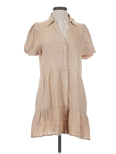 Pre-owned Elan Casual Dress In Tan