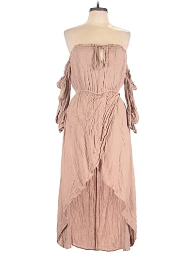 Pre-owned Elan Casual Dress In Tan