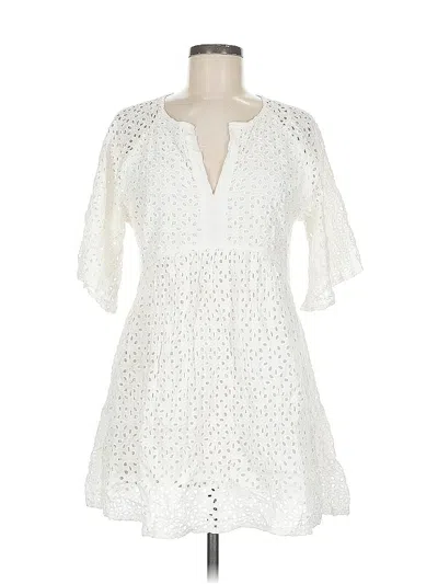 Pre-owned Elan Casual Dress In White