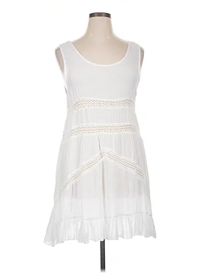 Pre-owned Elan Casual Dress In White