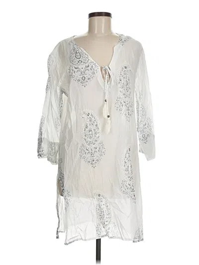 Pre-owned Elan Casual Dress In White