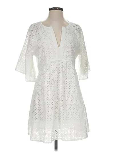 Pre-owned Elan Casual Dress In White