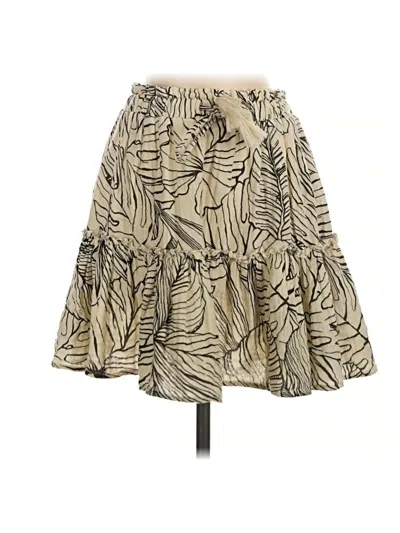 Pre-owned Elan Casual Skirt In Tan