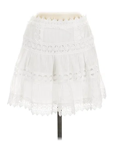 Pre-owned Elan Casual Skirt In White