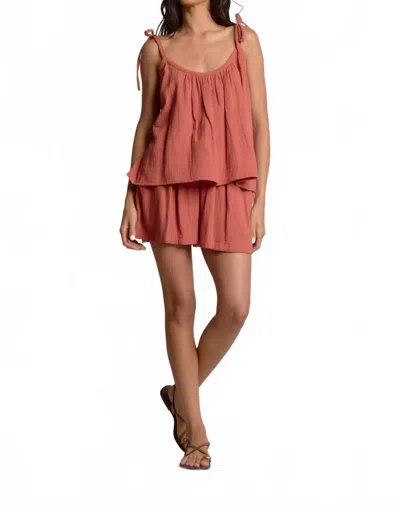 Elan Cayman Cotton Tank Top In Cayenne In Brown