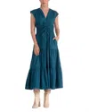 Elan Cecily Midi Dress In Teal In Blue