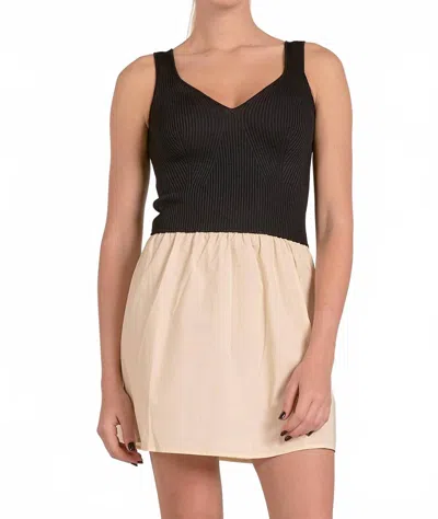 Elan Celeste Dress In Black /beige