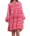 Elan Charli Mini Dress In Red Two-tone In Pink
