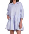 Elan Chia Mini Dress In Navy Stripe In Blue