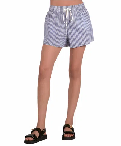 Elan Chiara Short In Navy Stripe In Blue