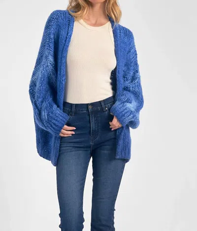 Elan Chunky Cardigan In Blue