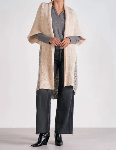 Elan Cliff Sweater Cardigan In Beige