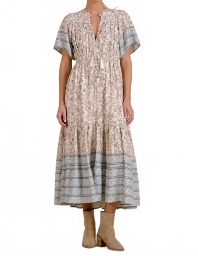 Elan Collins Midi Dress In Blue Whimsy In Multi