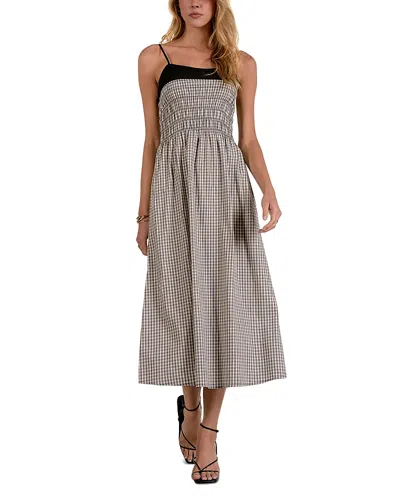 Elan Colorblock Maxi Dress In Gray