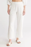 Elan Cotton Gauze Cover-up Pants In White
