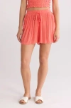 Elan Cover-up Shorts In Coral