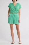 Elan Cover-up Shorts In Mint