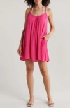 Elan Cover-up Slipdress In Hot Pink