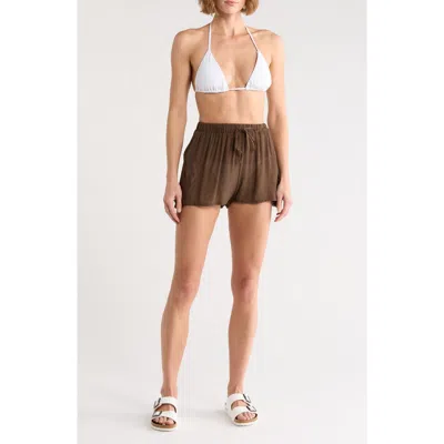 Elan Cover-up Shorts In Brown