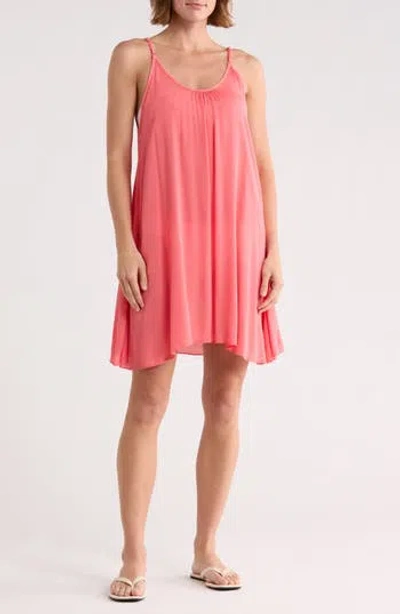 Elan Cover-up Slip Dress In Pink