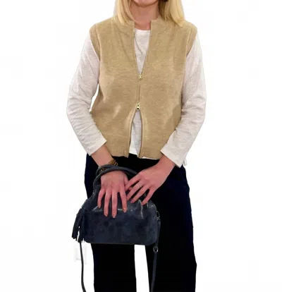 Elan Cozy Staple Short Sleeve Sweater In Beige In Brown