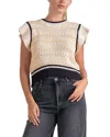 ELAN CREWNECK CAP SLEEVE SWEATER