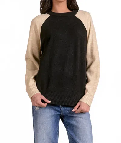 Elan Crewneck Sweater In Black/natural In Multi