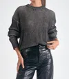 Elan Crewneck Sweater In Grey In Black
