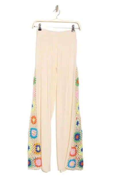 Elan Crochet Cover-up Pnats In Natural