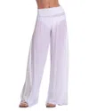 Elan Crochet Inset Swim Cover-up Pants In White