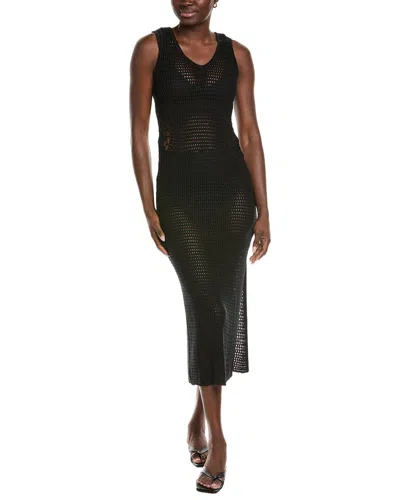 Elan Crochet Maxi Dress In Black