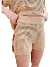 Elan Crochet Short In Natural In White
