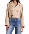 Elan Cropped Trench Jacket In Beige In Neutral